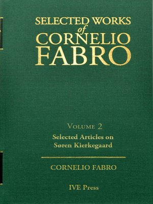 cover image of Selected Works Cornelio Fabro, Volume 2